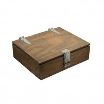 WOODEN BOX-Home Made W/Chrome Hinges