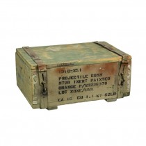 VINTAGE WOODEN AMMUNITIONS BOX- "1310-NSI Projectile"