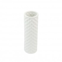 VASE-White Honeycomb Pattern