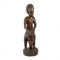 SCULPTURE-African Man Playing Drum