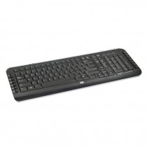 KEYBOARD-Computer-HP-Black w/Silver Border & Back