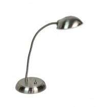DESK LAMP-Chrome W/Flying Saucer Shade & Bendable Arm