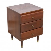 NIGHTSTAND-(3) Drawer-Mid Century-Walnut