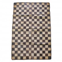 RUG-Brown & Tan Leather Checkered