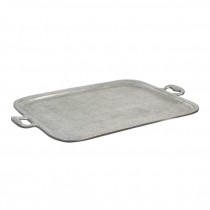 SERVING TRAY-Pewter W/Handles