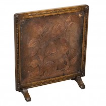 FIREPLACE SCREEN-Leather Embossed Tree