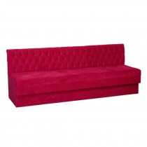 BANQUETTE-Red Tufted Back Velvet