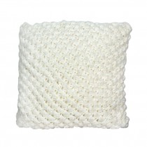 PILLOW-THROW-White Woven