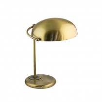 DESK LAMP-Brass W/Round Adjustable Shade