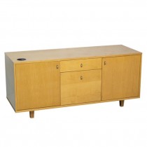 OFFICE CONSOLE-Clear Maple W/(2)Drawers & (2)Doors