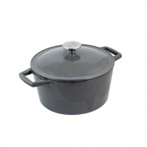 POT-Artisanal Kitchen Supply-Gray Cast Iron W/Lid