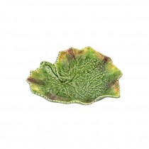 DECORATIVE PLATE-Leaf w/Orange/Red Ends