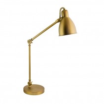 DESK LAMP-Brushed Brass Adjustable Angle-Arm Lamp