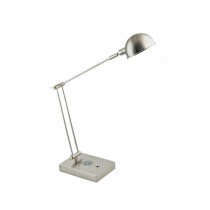 DESK LAMP-Chrome W/Disk Shade & Adjustable Arm