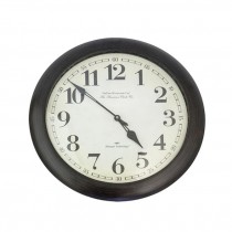 WALL CLOCK-Black Rim, Black Numbers, W/A White Face