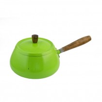 FONDU POT-Lime Green W/Wooden Handle