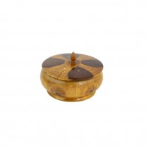 BOX -Round Natural Wood W/Lid