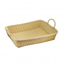 BASKET-Rectangular-2 Handles-Plastic Wicker