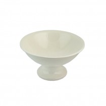 DECORATIVE BOWL-White Ceramic on Pedestal