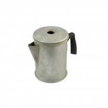 COFFEE POT-Vintage Brushed Metal w/Lid