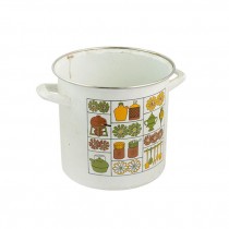 POT-Vintage Enamel Pot W/Side Handles