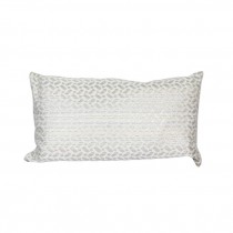 PILLOW-Throw/Silver & White Relief Pattern