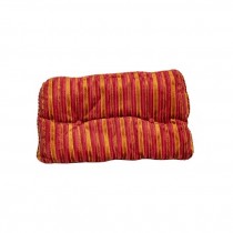 PILLOW-Throw/Red & Gold Tufted Chenille