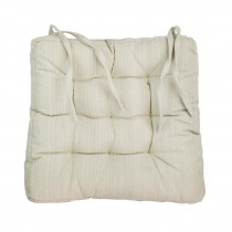 SEAT CUSHION-Natural Tufted W/Ties