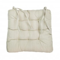 SEAT CUSHION-Natural Tufted W/Ties