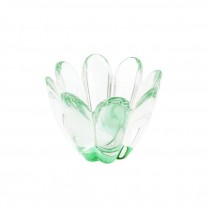 DECORATIVE BOWL-Clear Glass Petal Sides