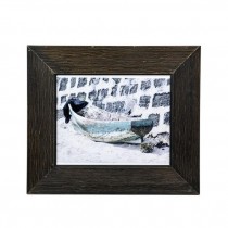 PICTURE FRAME-Brown Resin w/Wood Grain Finish