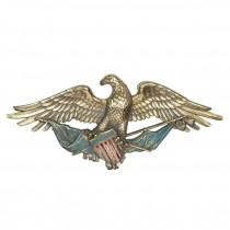 WALL ART-Vintage Bald Eagle w/Shield