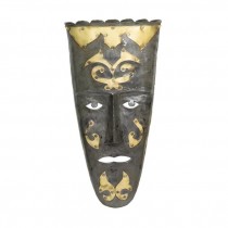 MASK-Wall Hanging-Gunmetal w/Brass Accents