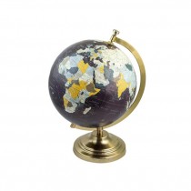 GLOBE-Desktop Globe w/Gold Base