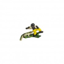 BOTTLE OPENER-Young Black Boy on Alligator