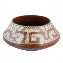 DECORATIVE BOWL-Peruvian Clay/Sand Shipibo Pottery Bowl