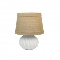 TABLE LAMP-Cream Ceramic Honeycomb