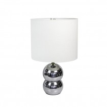 TABLE LAMP-(2) Chome Balls/Stacked