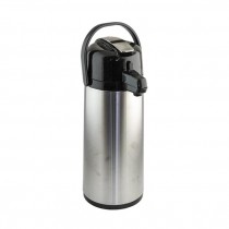 COFFEE THERMOS-Stainless Steel & Black Airpot