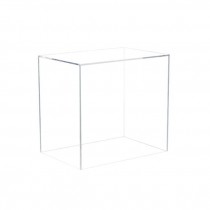 PEDESTAL-Clear Acrylic Cube W/Open Base