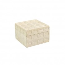 BOX-DECORATIVE-Geometric White Wash w/Lid