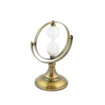 HOURGLASS-Sand Clock on Brass Rotating Metal