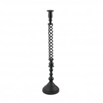 CANDLESTICK HOLDER-Black Iron Spiral (Medium)