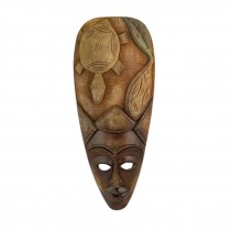 MASK-Wall Hanging-Wood Carved Turtle Headdress