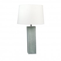 TABLE LAMP-Grey/Green Faux Shagreen