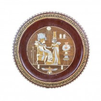 DECORATIVE PLATE-Wall Hanging-Faux Egyptian Motif