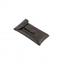 EYEGLASS HOLDER-Vintage Dark Brown Leather w/Belt Clip