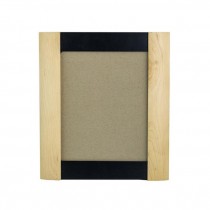 PICTURE FRAME-Natural Wood w/Black Top & Bottom