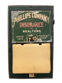 CALENDAR-PHILLIPS COMPANY FLIP-VINTAGE GRN