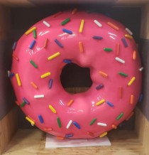 Giant Donut-Pink Glaze W/Rainbow Spinkles